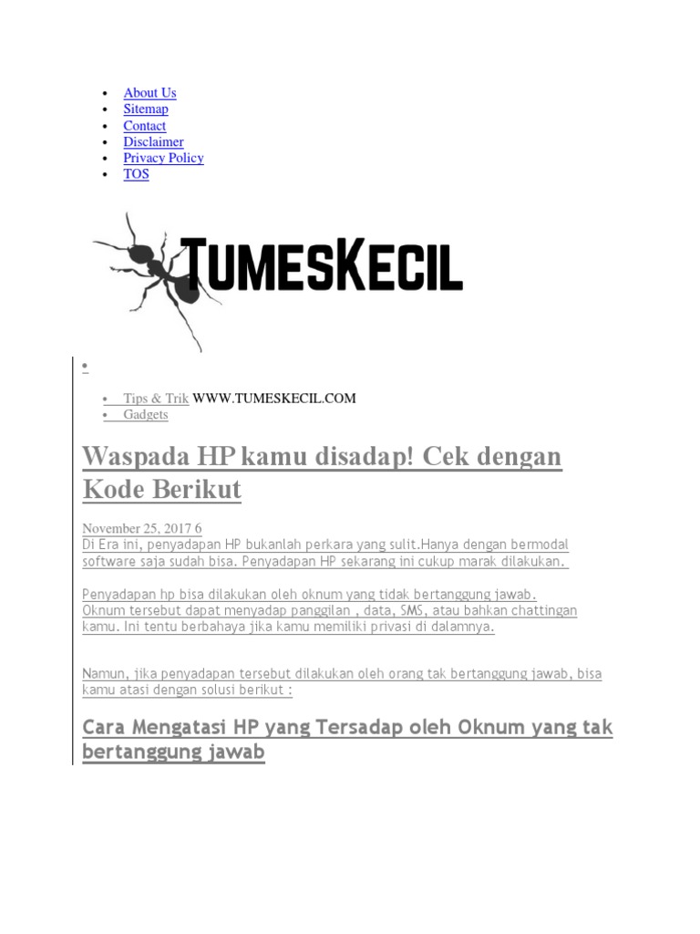 Noministnow: Cek No Disadap