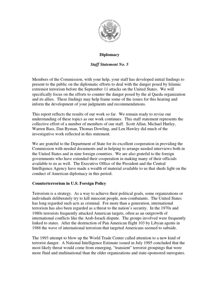 Staff Statement 5 | PDF | Northern Alliance | Taliban