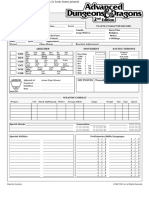 AD D 2nd Edition Character Sheet by Synaptyx PDF