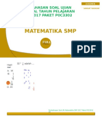 Pembahasan Soal UN Matematika SMP 2017 Paket P0C3302 Full