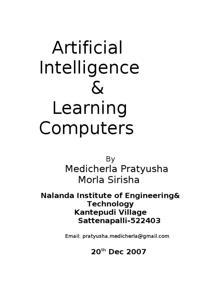 Foundations of Artificial Intelligence | PDF | Artificial Intelligence ...