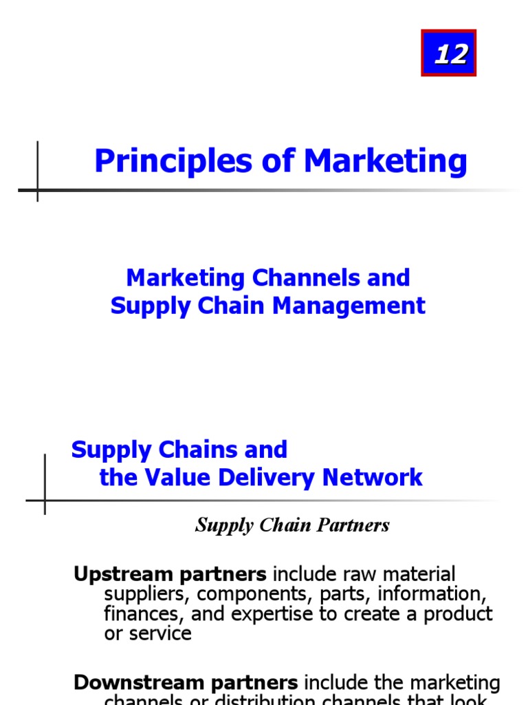 Marketing Channels and Supply Chain Management 1223718284734584 8 | PDF ...