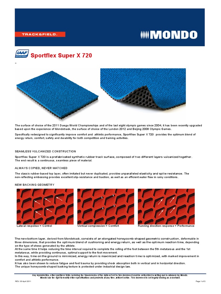 Sportflex Super X 720 | PDF | Track And Field | Volatile Organic Compound