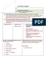 Lesson Plan Template: My Learning Outcomes For The Sound "K" Lesson Are