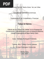 Tesis. Cálculo de Costos de No Calidad