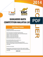 Kangaroo Math Competition 2014 (Malaysia) Highlights