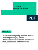 Unit 4 Measurement and Scaling