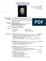 Professional Business Resume - Esteban Rojas Acuna