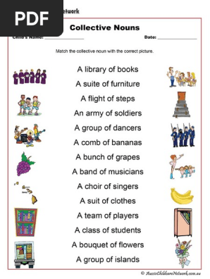 collective nouns worksheet pdf