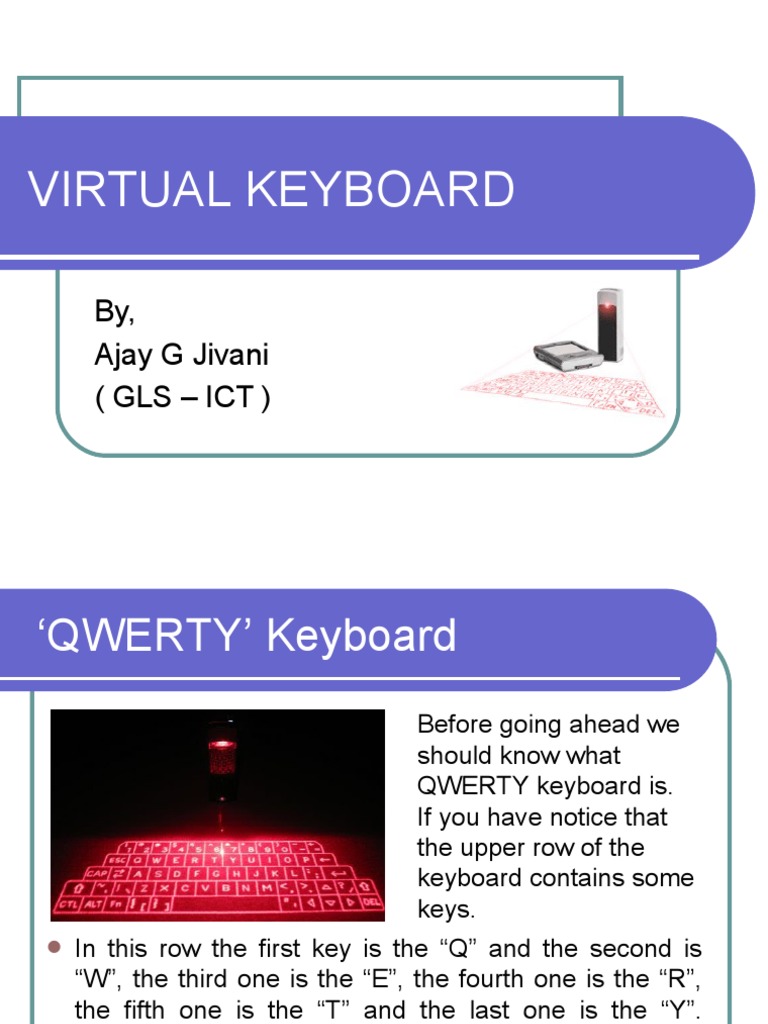 Virtual Keyboard Technology Guide | PDF | Bluetooth | Lighting