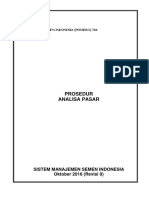 Prosedur Analisa Pasar: Sistem Manajemen Semen Indonesia Oktober 2016 (Revisi 0)