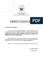 Certi Fication: Republic of The Philippines Barangay Paypayad, Candon City Ilocos Sur
