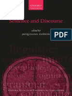 Sentence and Discourse Oxford Studies in Theoretical Linguistics PDF