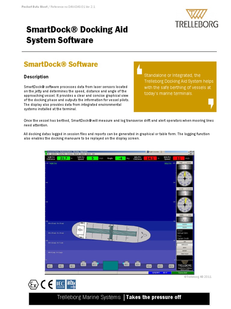 DAMDAS01 Ver 2.1 SmartDock Docking Aid System Software PDF