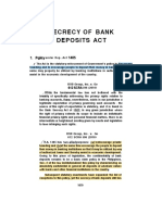 Secrecy of Bank Deposits