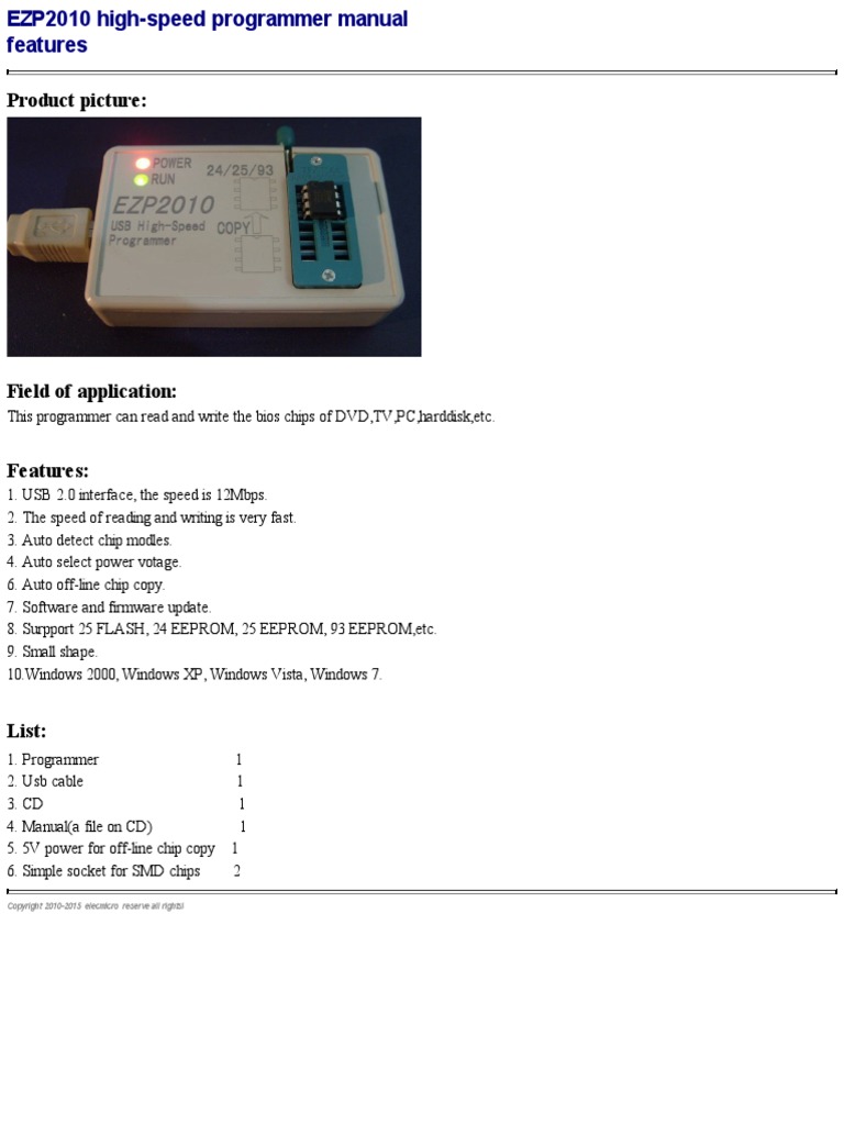EZP2010 | Download Free PDF | Flash Memory | Microsoft Windows