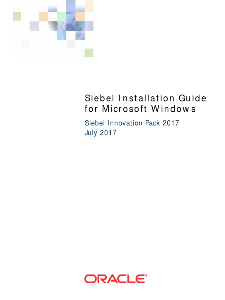 Siebel Installation Guide For Microsoft Windows: Siebel Innovation Pack  2017 July 2017 | PDF | Application Programming Interface | Databases