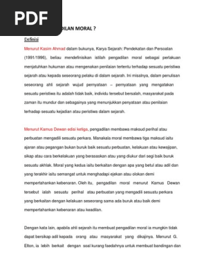 Apa Yang Dimaksudkaan Pengadilan Moral Dalam Sejarah Pdf