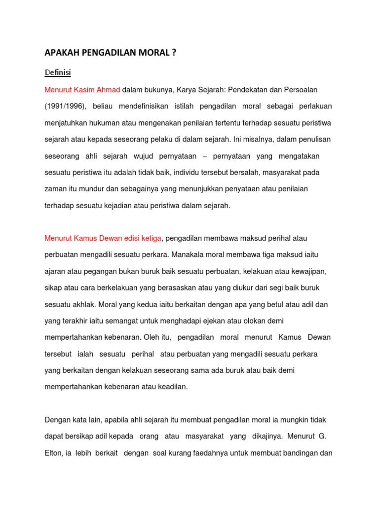 Apa Yang Dimaksudkaan Pengadilan Moral Dalam Sejarah Pdf