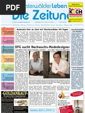 Westerwalder Leben Kw 36 10 09 2010 Die Zeitung Als E Paper