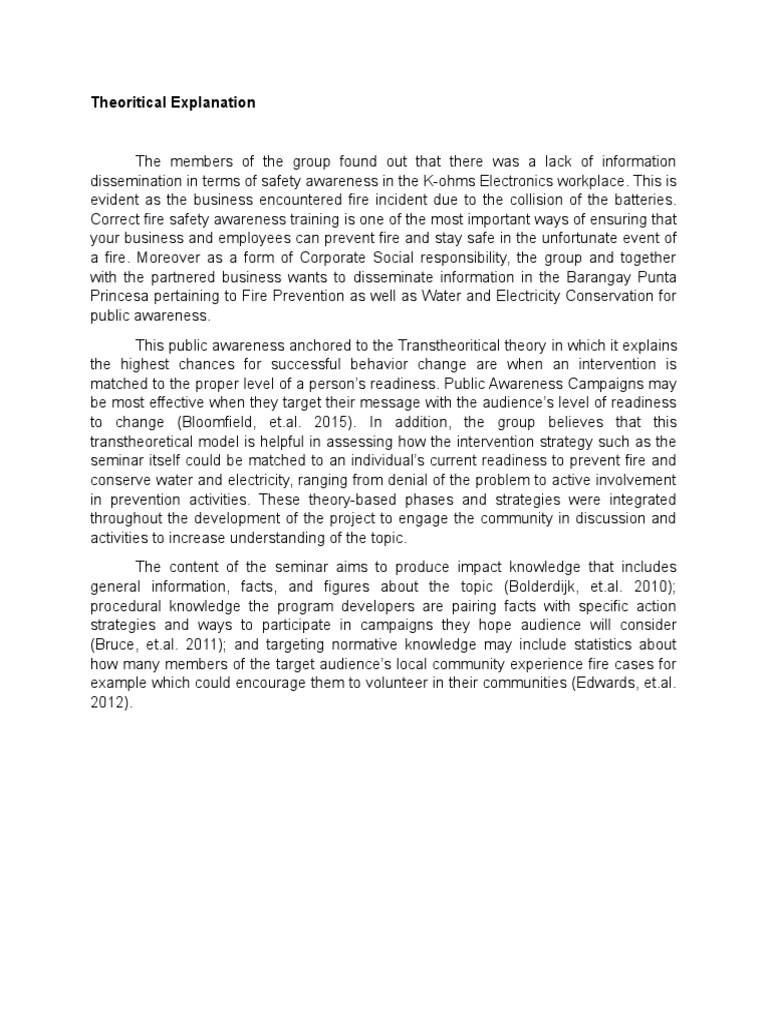 Fire Safety Awareness Training Theoritical Explanation PDF Target