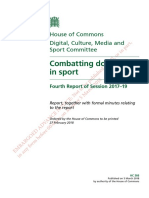 REPORT - Combatting Doping in Sport