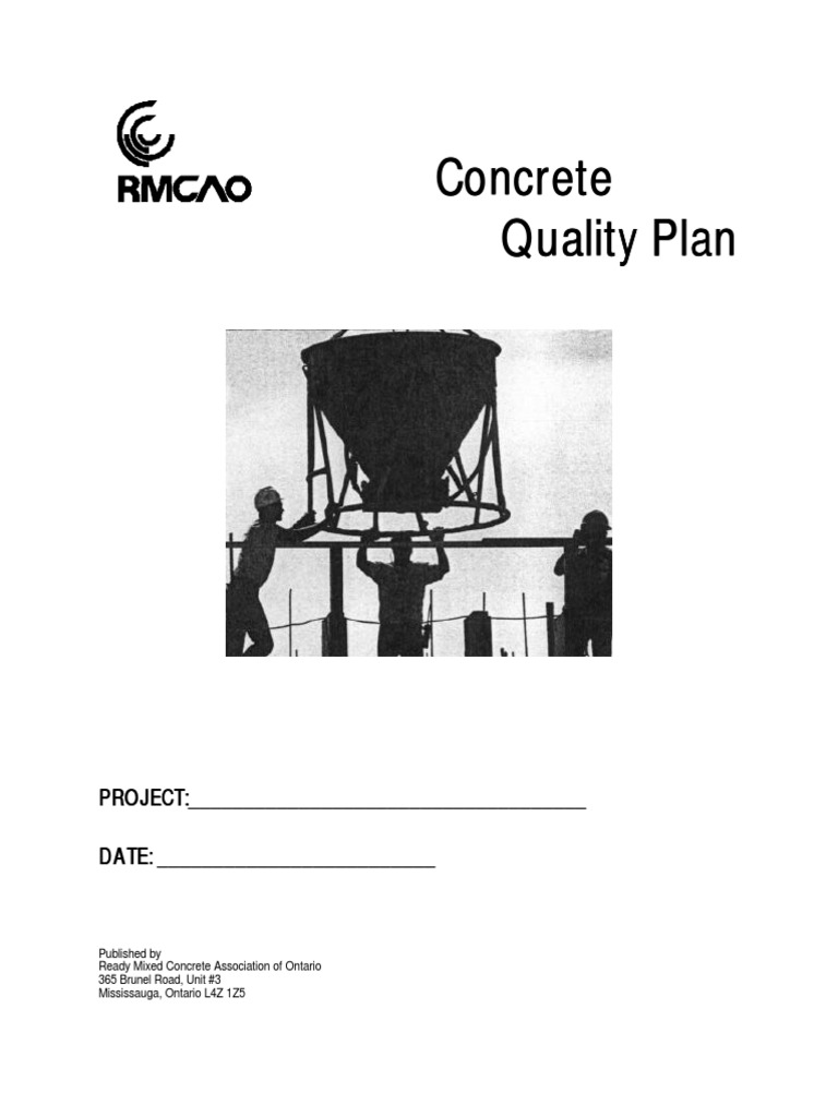 Concrete Quality Control Plan | PDF | Specification (Technical Standard