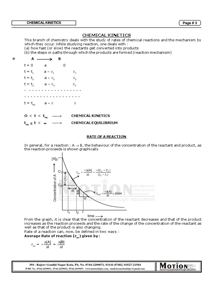 Understanding Chemical Kinetics | PDF | Reaction Rate | Chemical Reactions