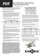 DODGE Type C Pillow Blocks, Flange Bearings, Hanger Bearings and Units