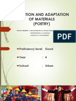 Tutorial 1 Selection and Adaptation of Materials (Poetry)