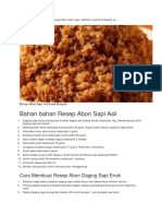 Resep Abon Sapi