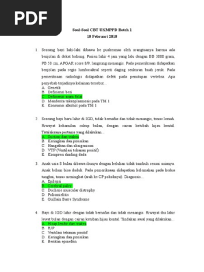 Soal Cbt Ukmppd Batch 1 Fix Ss