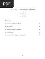 FECO Note 2 - Simple Linear Regression: Xuan Chinh Mai