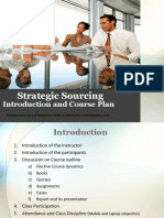 Strategic Sourcing: Introduction and Course Plan