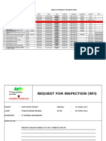 Request For Inspection Rebar On Site