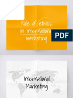 Role of Ethics in International Marketing