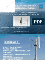 Diseño y cálculo de un aerogenerador de eje vertical híbrido Giromill-Savonius para generación de energía eléctrica