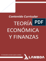 Teoria Economica y Finanzas - Contenido Curricular