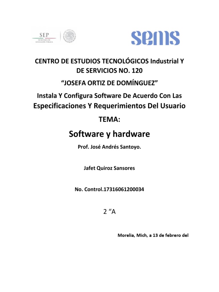 Software | PDF | Hardware de la computadora | Sistema operativo