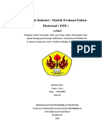 Analisis Industri: Matriks Evaluasi Faktor Eksternal (EFE) - Nova