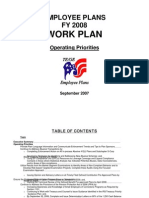 Employee Plans FY 2008: Work Plan