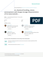 Microstructural, Chemical Bonding, Stress Development and Charge Storage Characteristics of Ge Nanocrystals..