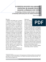 Elaine Lourenço. A história encontra o seu passado, memória docente de professores do período da ditadura militar. rbh.pdf