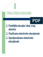 Pedagogie 1 Curs 7-Finalitatile Educatiei