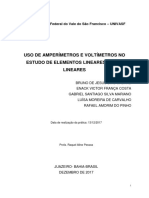 Uso de Amperimetros e Voltimetros No Estudo Dos Elementos Lineares e Nao Linares