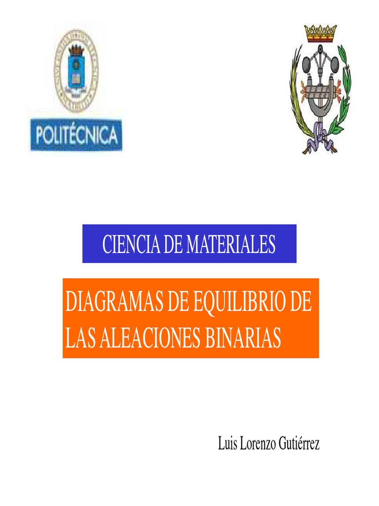 Diagramas de Equilibrio en Aleaciones Binarias | PDF | Solubilidad | Estaño