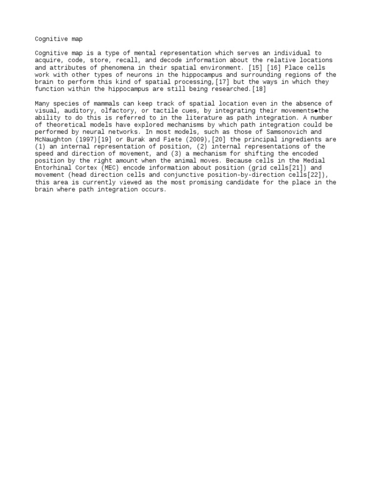 Cognitive Map | PDF | Technology & Engineering