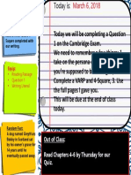 Out of Class: Read Chapters 4-6 by Thursday For Our Quiz.: Identify The Course Goals and Their Significance To You