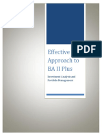 Effective Approach to Ba II Plus Calculator