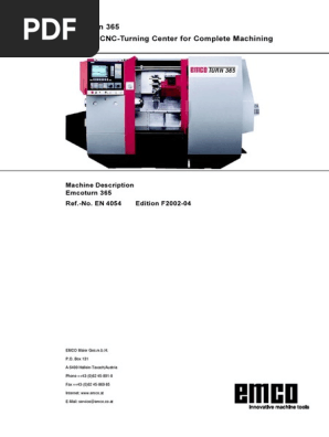 Cnc Emco Turn 365 Machining Drilling
